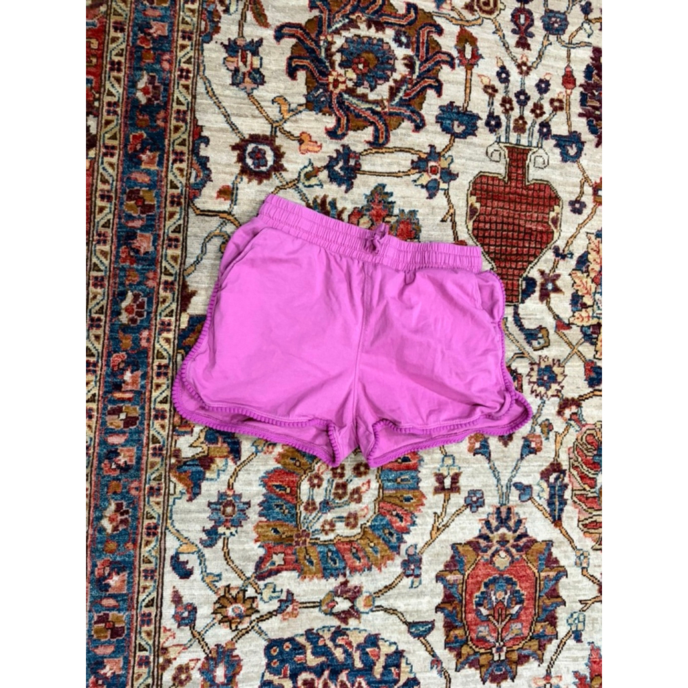 Tea Collection Girls Pink Cotton Pull On Shorts Size 12 Scalloped Hem Summer